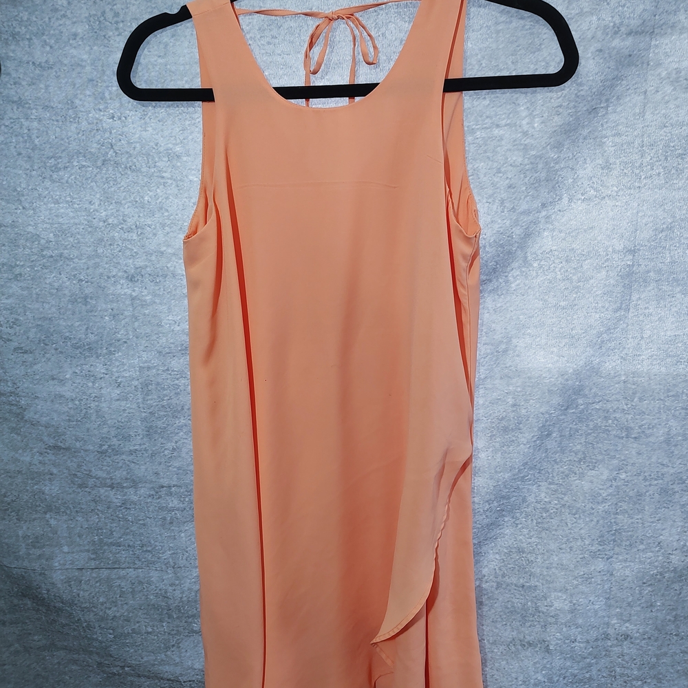 Pink Rose Coral Backless Dress